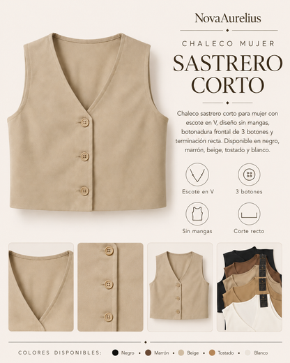 Chaleco Mujer Sastrero Corto