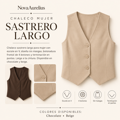 Chaleco Mujer Sastrero Largo
