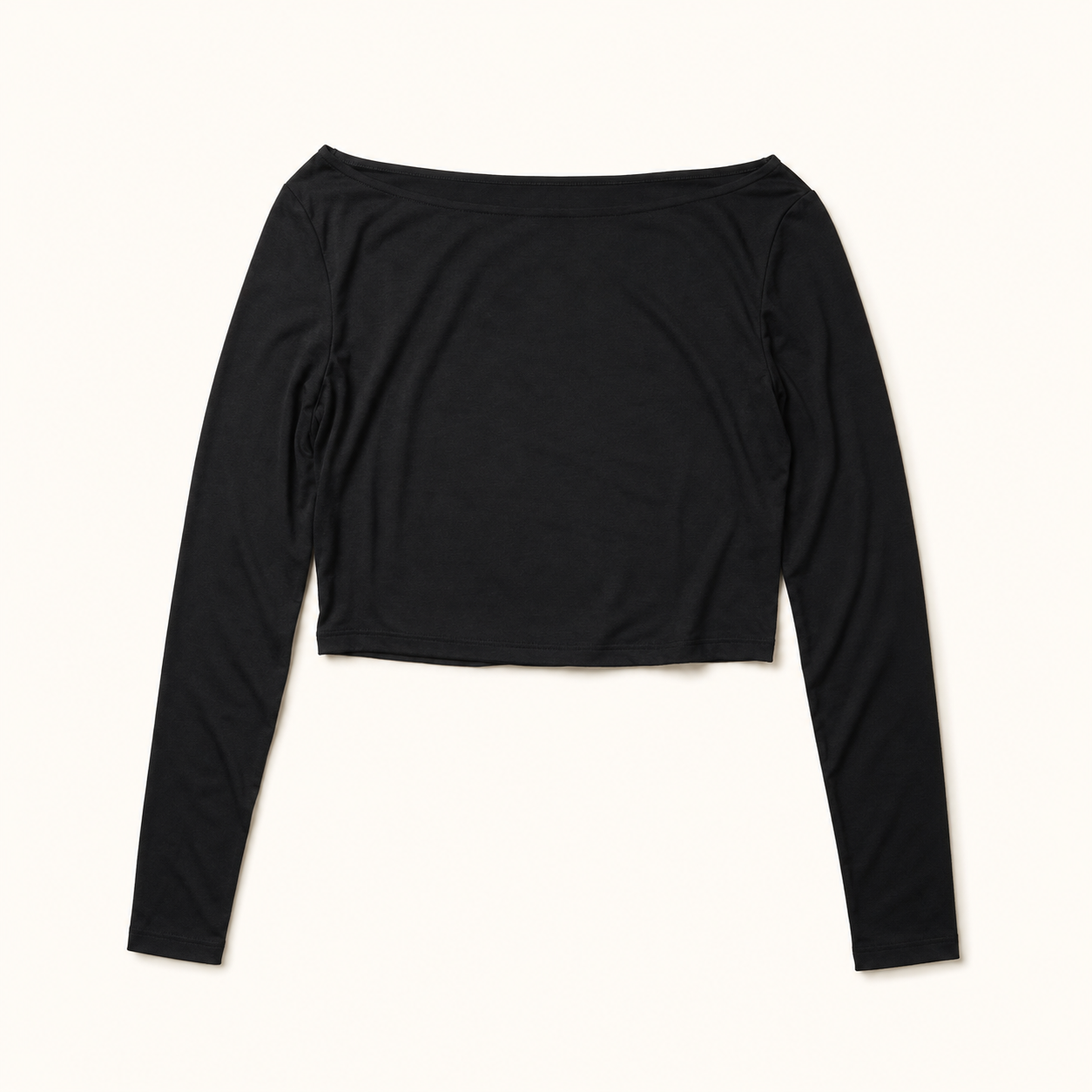 Remera Manga Larga Modal Escote Barco Mujer