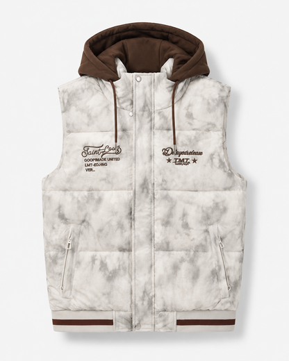Chaleco hombre con capucha desmontable