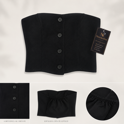 Chaleco Strapless Femenino Negro