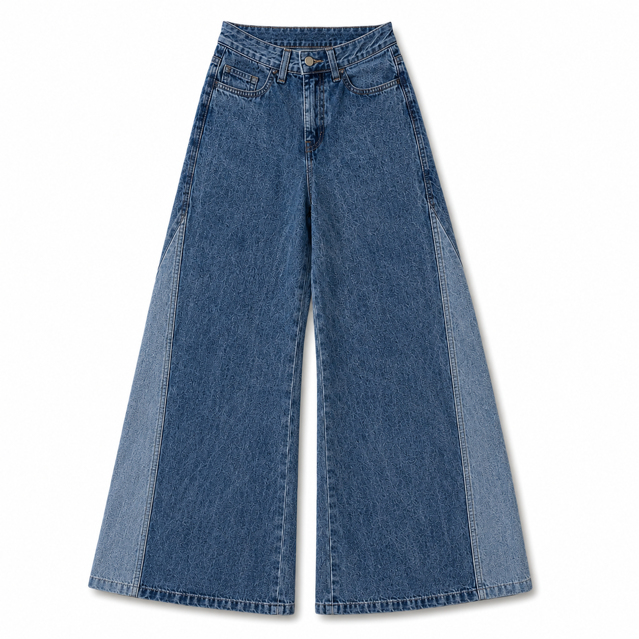 Jean Palazzo Wide Leg Nevado Mujer
