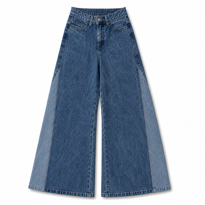 Jean Palazzo Wide Leg Nevado Mujer