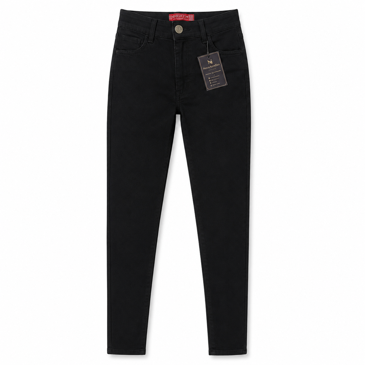 Pantalón Chupín Elastizado Negro Mujer