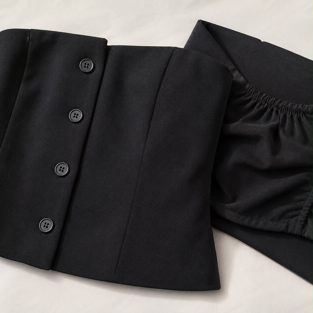 Chaleco Strapless Femenino Negro