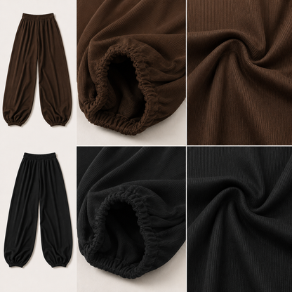 Pantalón Babucha Dama Premium – Marrón y Negro