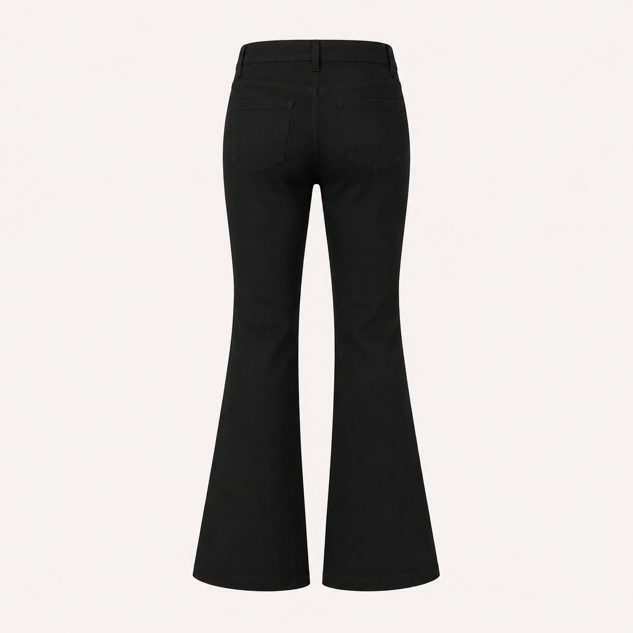 Pantalón Oxford Gabardina Elastizada Negro Mujer