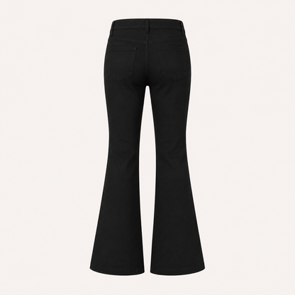 Pantalón Oxford Gabardina Elastizada Negro Mujer