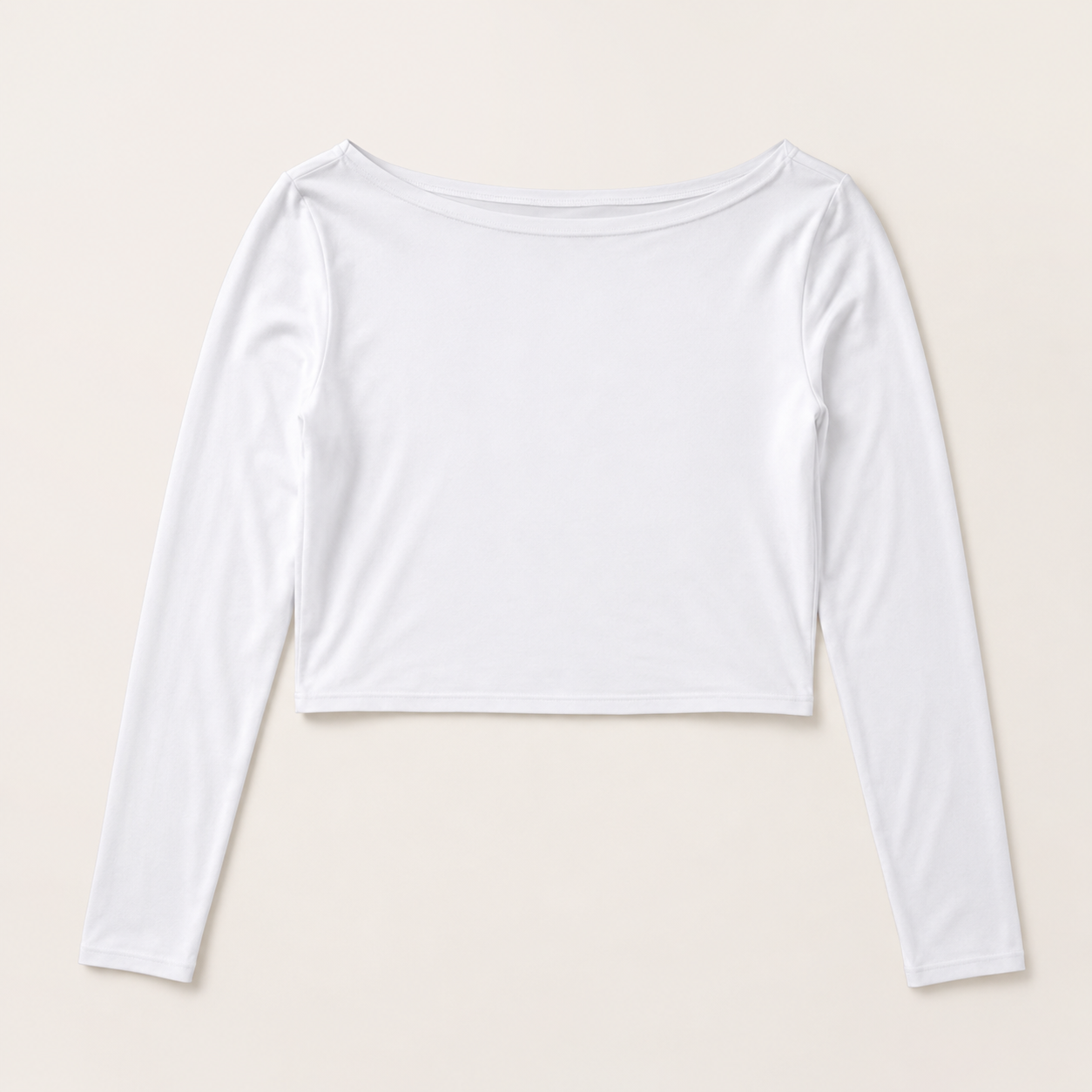 Remera Manga Larga Modal Escote Barco Mujer