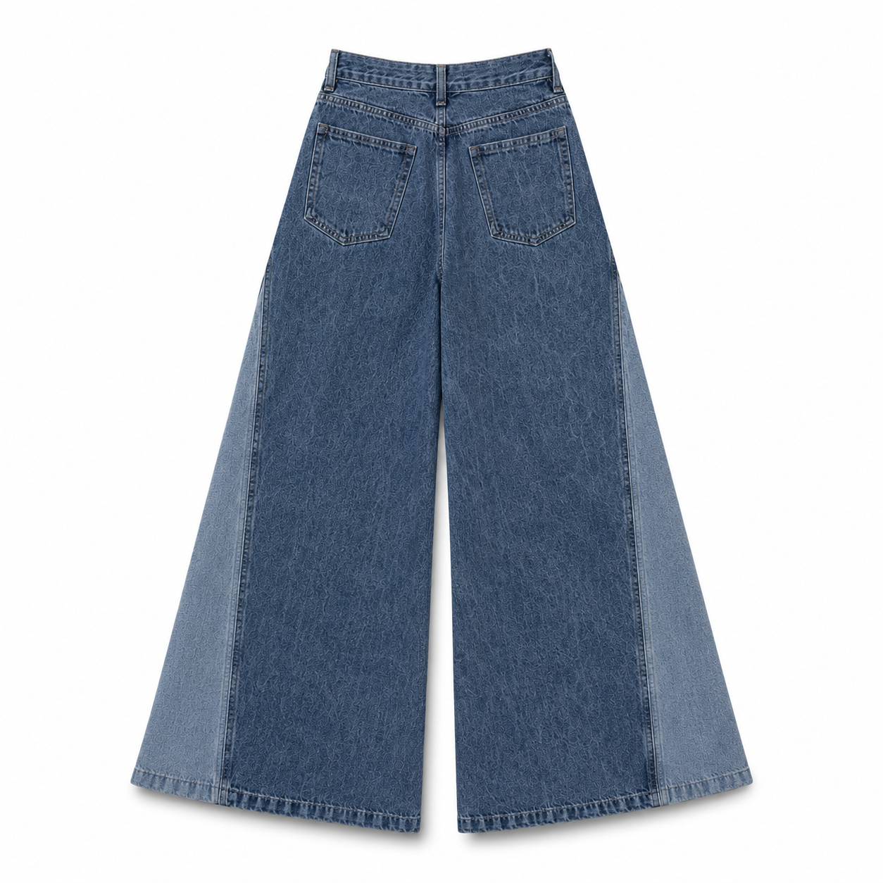 Jean Palazzo Wide Leg Nevado Mujer