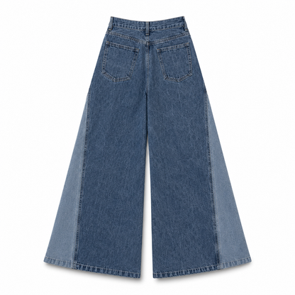 Jean Palazzo Wide Leg Nevado Mujer