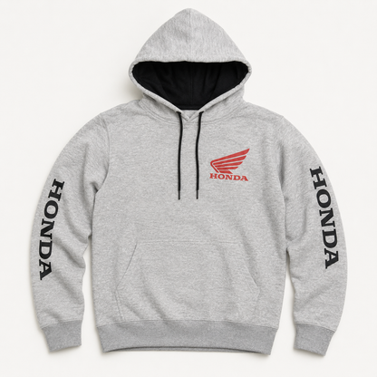 Buzo de Hombre Honda Canguro Gris Frisado con Capucha