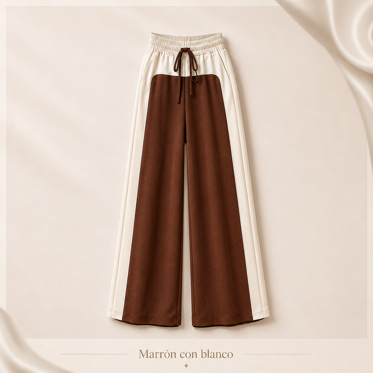 Pantalón Mujer Wide Leg Premium – Beige, Marrón y Combinados
