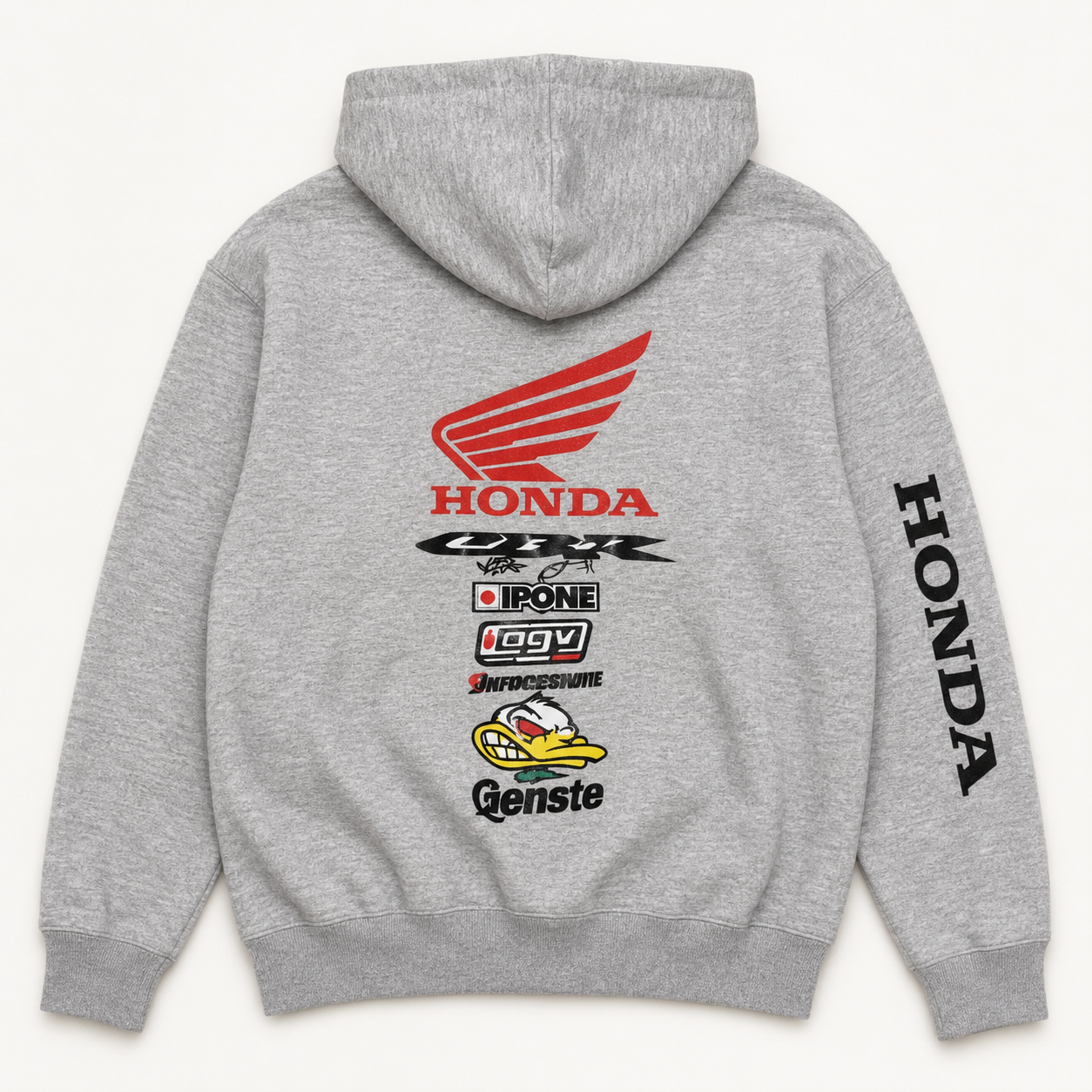 Buzo de Hombre Honda Canguro Gris Frisado con Capucha