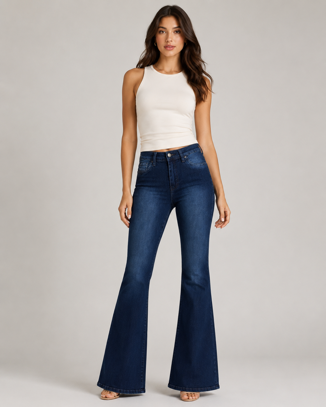 Pantalón Oxford Jean Azul Mujer