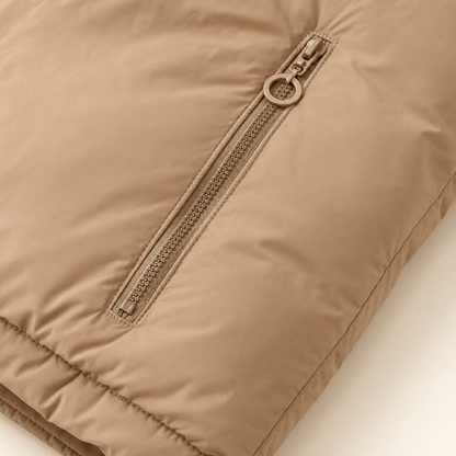 Campera Inflable Mujer Tostada con Interior Plush